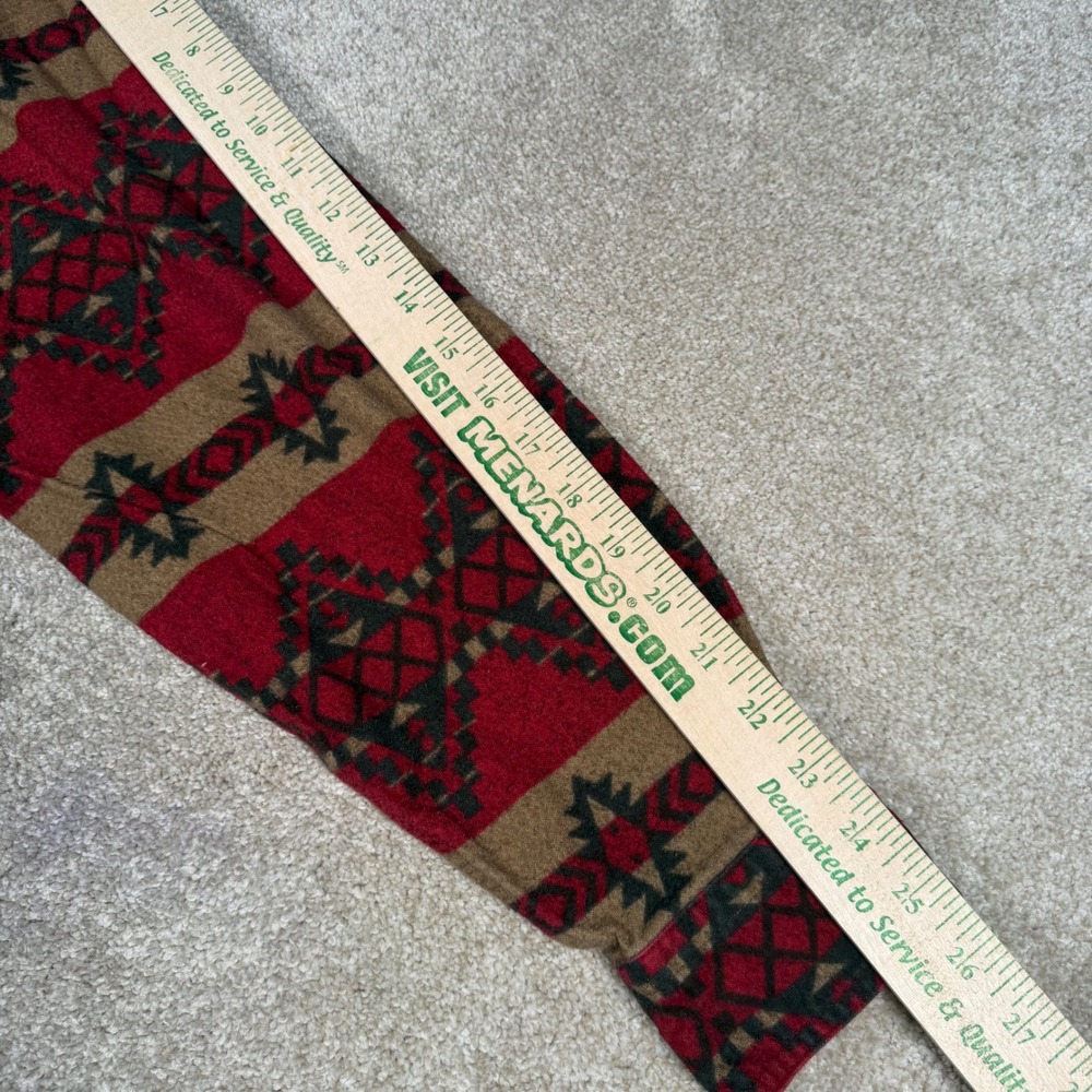 Woolrich Flannel Shirt Mens XL Red Tan Southwestern Tribal Geometric Cotton - Picture 7 of 9